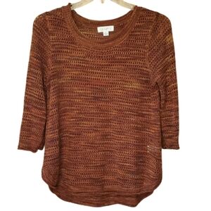 Studio JPR Womans Rust Woven Lightweight Sweater Size Large